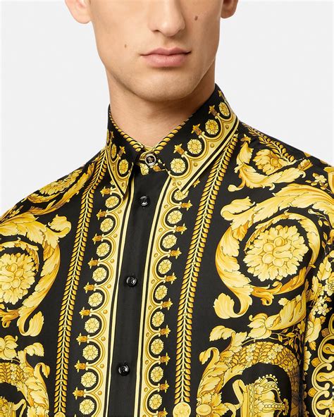 versace baroque shirt vintage|barocco silk shirt.